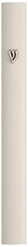 A&S Mezuzot Alumium Mezuzah Case in Silver Shin Design Weatherproof Door Mezuza Judaica Art for Home Blessing (Ivory, 7 Inches)