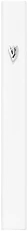 A&S Mezuzot Alumium Mezuzah Case in Silver Shin Design Weatherproof Door Mezuza Judaica Art for Home Blessing (White, 6 Inches)