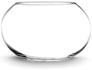 CYS EXCEL Large Glass Bubble Bowl (H-10 W-14, Approx. 4.5 Gal.) Round Bowl Terrarium Globe Flower Vase Centerpiece for Weddings Events Arrangements