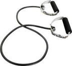 THERABAND Professional Latex Resistance Tubing with Handles For Physical Therapy, Lower Pilates, At-Home Workouts, and Rehab, Soft Handles, 50 Inch, Black, Special Heavy, Advanced Level 1