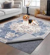 Non-Slip Rug Pads 1/4” Thick, 2x10Ft Waterproof Rugs Non Skid Rug Pad for All Floors and Finishes Durable Hardwood Floor Protective Felt Keeps Rugs in Place, Safe and Secure