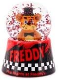 Five Nights at Freddy's Freddy Fazbear Mini Light-Up Snow Globe with Glitter Display | 3 Inches Tall