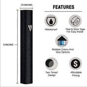 A&S Mezuzot Aluminum Mezuzah Case with 3D Painted Shin Design Easy Peel and Stick Judaica Door Mezuzah for Parchment Scroll (Black, 6 Inches)