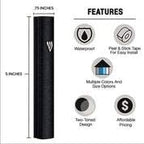 A&S Mezuzot Aluminum Mezuzah Case with 3D Painted Shin Design Easy Peel and Stick Judaica Door Mezuzah for Parchment Scroll (Black, 6 Inches)