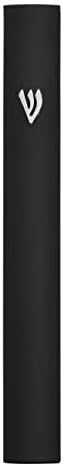 A&S Mezuzot Alumium Mezuzah Case in Silver Shin Design Weatherproof Door Mezuza Judaica Art for Home Blessing (Black, 5 Inches)