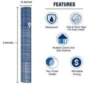 A&S Mezuzot Aluminum Mezuzah Case with 3D Painted Shin Design Easy Peel and Stick Judaica Door Mezuza for Parchment Scroll (Blue/White, 5 Inches)