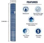A&S Mezuzot Aluminum Mezuzah Case with 3D Painted Shin Design Easy Peel and Stick Judaica Door Mezuza for Parchment Scroll (Blue/White, 5 Inches)