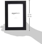 Amazon Basics Rectangular Photo Picture Frame, 6 x 4 inches, Pack of 5, Black
