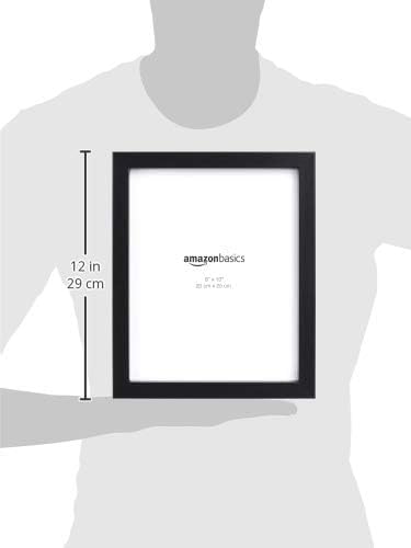 Amazon Basics Rectangular Photo Picture Frame, 8" x 10", Pack of 5, 11.22 x 9.21 inches, Black