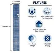 Aluminum Mezuzah Case with 3D Painted Shin Design Easy Peel and Stick Judaica Door Mezuza for Parchment Scroll (Blue/White, 7 Inches)
