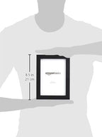 Amazon Basics Rectangular Photo Picture Frame, 5" x 7", Pack of 5, 8.31 x 6.30 inches, Black