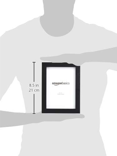 Amazon Basics Rectangular Photo Picture Frame, 5" x 7", Pack of 5, 8.31 x 6.30 inches, Black