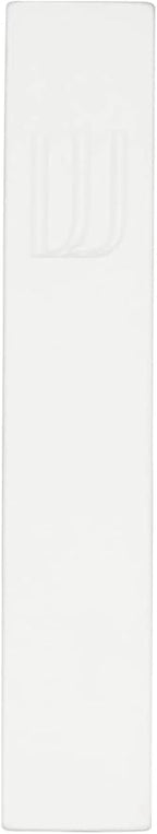 A&S Mezuzot Modern Concrete Mezuzah Case with Scroll, Easy Peel and Stick Mezuza (White+ Engraved Shin, 11 Inches)