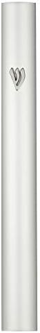 A&S Mezuzot Alumium Mezuzah Case in Silver Shin Design Weatherproof Door Mezuza Judaica Art for Home Blessing (Silver, 6 Inches)