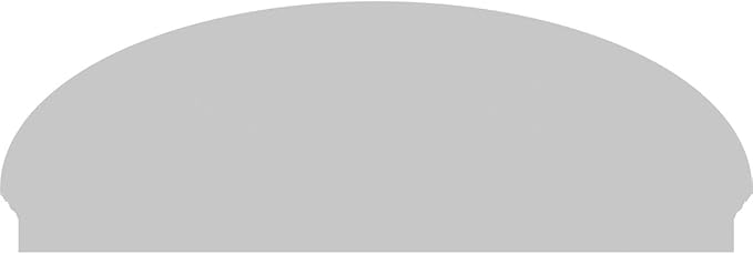 68" W x 23-7/8"H x 2-3/4"P Elliptical Smooth Architectural Grade PVC Combination Pediment