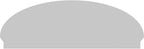 68" W x 23-7/8"H x 2-3/4"P Elliptical Smooth Architectural Grade PVC Combination Pediment