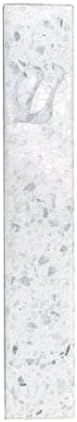 A&S Mezuzot Quartz Mezuzah Case with Engraved Shin Design Easy Peel and Stick Judaica Door Mezuza (White Speckled, 6 Inches)