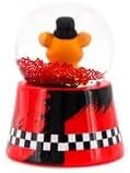 Five Nights at Freddy's Freddy Fazbear Mini Light-Up Snow Globe with Glitter Display | 3 Inches Tall