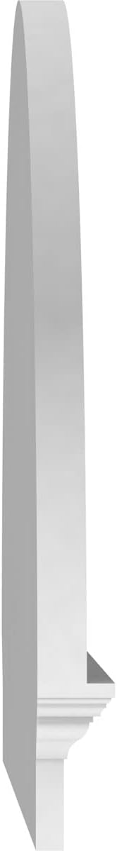 50"W x 31-3/4"H x 2-3/4"P Half Round 4 Spoke Architectural Grade PVC Combination Pediment