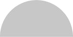 86"W x 43"H x 2"P Half Round 3 Spoke Architectural Grade PVC Pediment