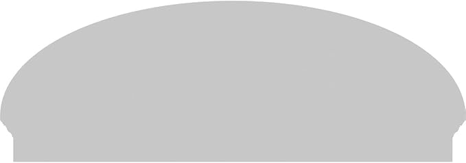 58" W x 21-3/8"H x 2-3/4"P Elliptical 4 Spoke Architectural Grade PVC Combination Pediment