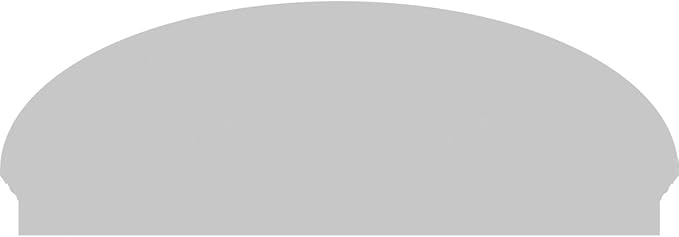 60" W x 21-7/8"H x 2-3/4"P Elliptical 3 Spoke Architectural Grade PVC Combination Pediment