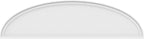 Ekena Millwork 68"W x 18"H x 2"P Elliptical Smooth Architectural Grade PVC Pediment
