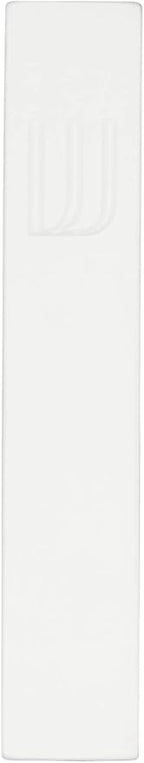 A&S Mezuzot Modern Concrete Mezuzah Case with Scroll, Easy Peel and Stick Mezuza (White+ Engraved Shin, 6 Inches)