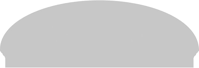 62" W x 22-3/8"H x 2-3/4"P Elliptical 3 Spoke Architectural Grade PVC Combination Pediment