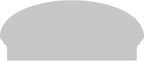 32" W x 14-7/8"H x 2-3/4"P Elliptical 4 Spoke Architectural Grade PVC Combination Pediment