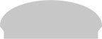 42" W x 17-3/8"H x 2-3/4"P Elliptical 3 Spoke Architectural Grade PVC Combination Pediment