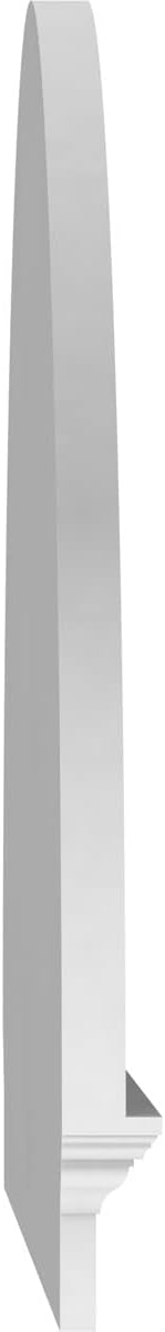 64"W x 38-3/4"H x 2-3/4"P Half Round Smooth Architectural Grade PVC Combination Pediment