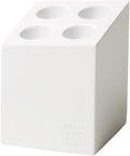 Ideaco Japan Compact Minimalist Design Umbrella Stand Mini Cube 4 Slot Matte White