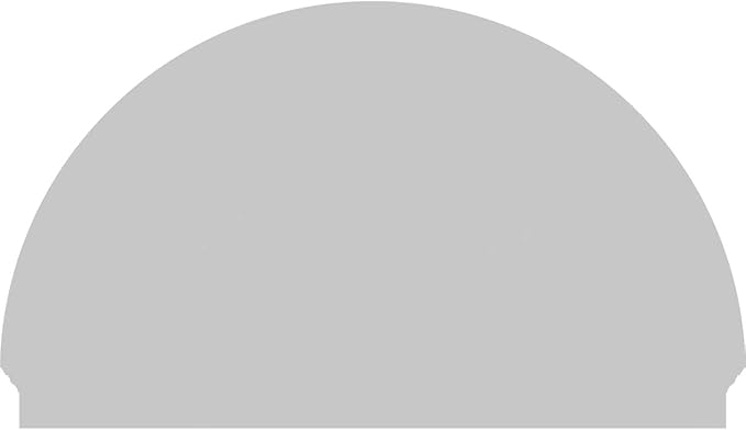 64"W x 38-3/4"H x 2-3/4"P Half Round Smooth Architectural Grade PVC Combination Pediment