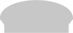 26" W x 13-3/8"H x 2-3/4"P Elliptical Smooth Architectural Grade PVC Combination Pediment