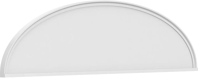 Ekena Millwork 76"W x 20"H x 2"P Elliptical Smooth Architectural Grade PVC Pediment