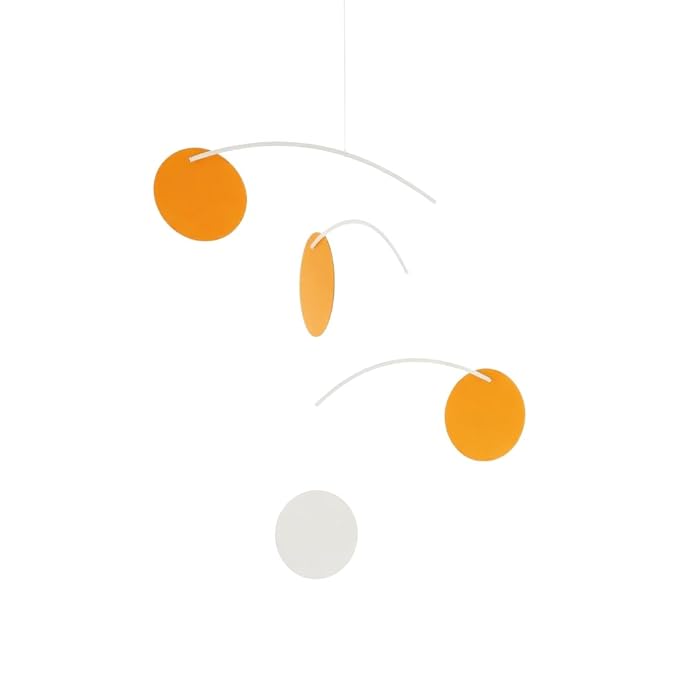 Solar Trio Hanging Mobile – Modern Kinetic Art, Minimalist Ceiling Decor