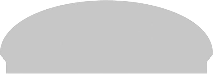 58" W x 21-3/8"H x 2-3/4"P Elliptical Smooth Architectural Grade PVC Combination Pediment
