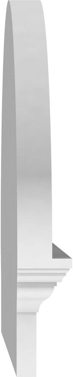 52" W x 19-7/8"H x 2-3/4"P Elliptical 4 Spoke Architectural Grade PVC Combination Pediment