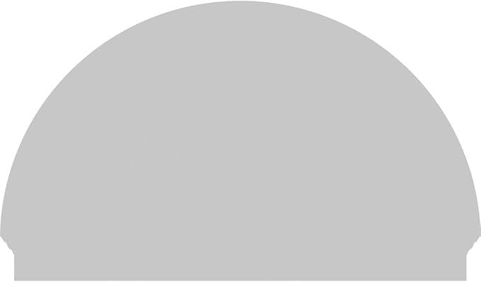 56"W x 34-3/4"H x 2-3/4"P Half Round Sunburst Architectural Grade PVC Combination Pediment