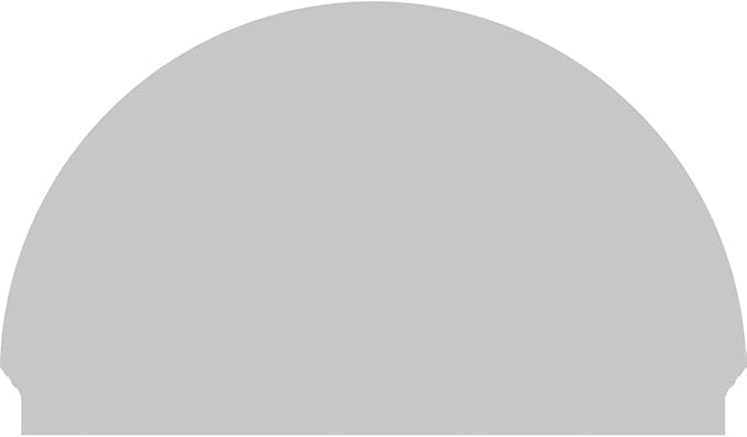 58"W x 35-3/4"H x 2-3/4"P Half Round 3 Spoke Architectural Grade PVC Combination Pediment
