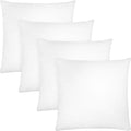 Covers & All Throw Pillow Inserts Only Pack of 4, Durable Soft Square 20 x 20 Inches 65 GSM Non-Woven Fabric with 15D Silicon Fiber Filling, Universal uses for Home Decor Office Indoor Outdoor