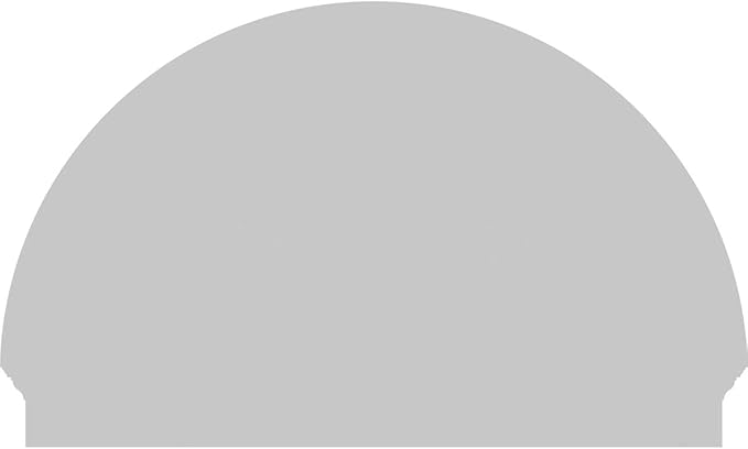 48"W x 30-3/4"H x 2-3/4"P Half Round 3 Spoke Architectural Grade PVC Combination Pediment