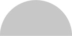 36"W x 18"H x 2"P Half Round 3 Spoke Architectural Grade PVC Pediment
