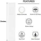 A&S Mezuzot Modern Concrete Mezuzah Case with Scroll, Easy Peel and Stick Mezuza (White+ Engraved Shin, 7 Inches)