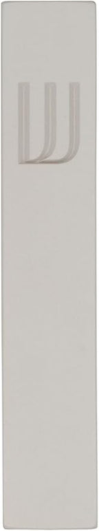 A&S Mezuzot Modern Concrete Mezuzah Case with Scroll, Easy Peel and Stick Mezuza (Grey+ Engraved Shin, 7 Inches)