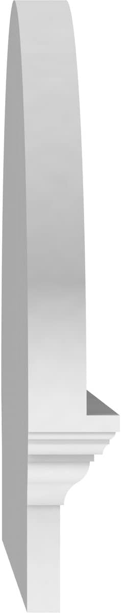 50" W x 19-3/8"H x 2-3/4"P Elliptical Sunburst Architectural Grade PVC Combination Pediment