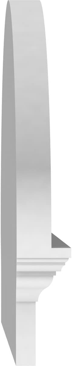 50" W x 19-3/8"H x 2-3/4"P Elliptical Smooth Architectural Grade PVC Combination Pediment