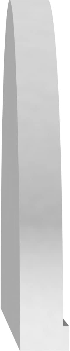 Ekena Millwork 74"W x 19-1/2"H x 2"P Elliptical Smooth Architectural Grade PVC Pediment