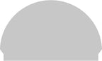 46"W x 29-3/4"H x 2-3/4"P Half Round 3 Spoke Architectural Grade PVC Combination Pediment